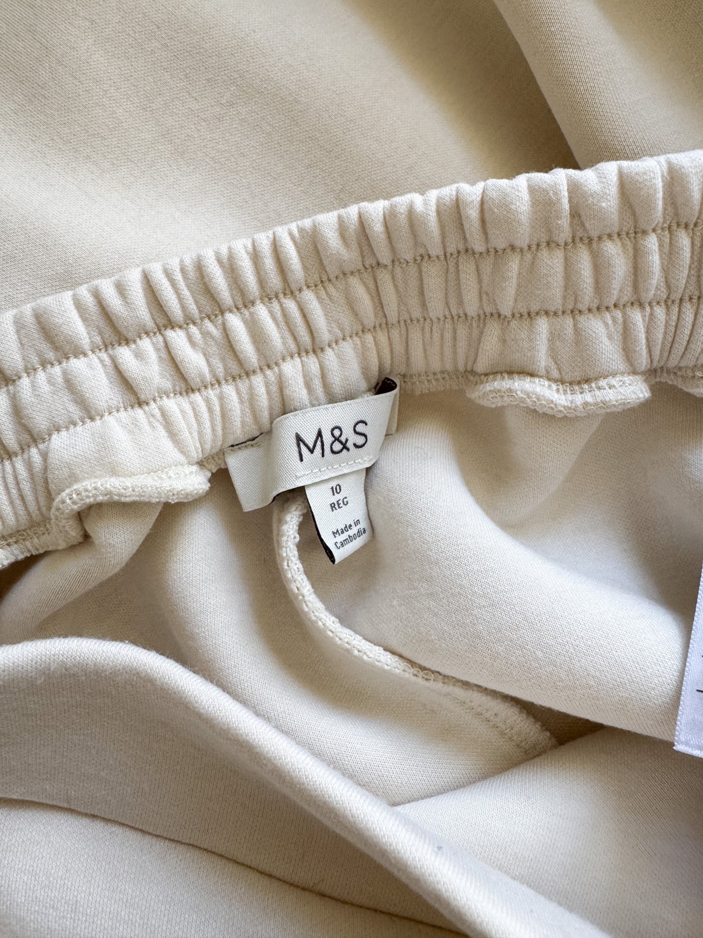 M&S Scuba Barrel Joggers Cream 10