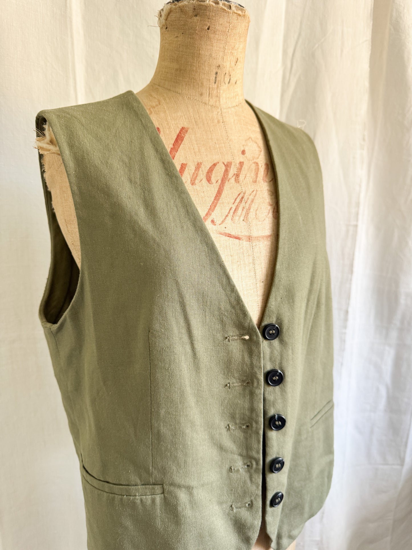 Zara Linen Waistcoat S
