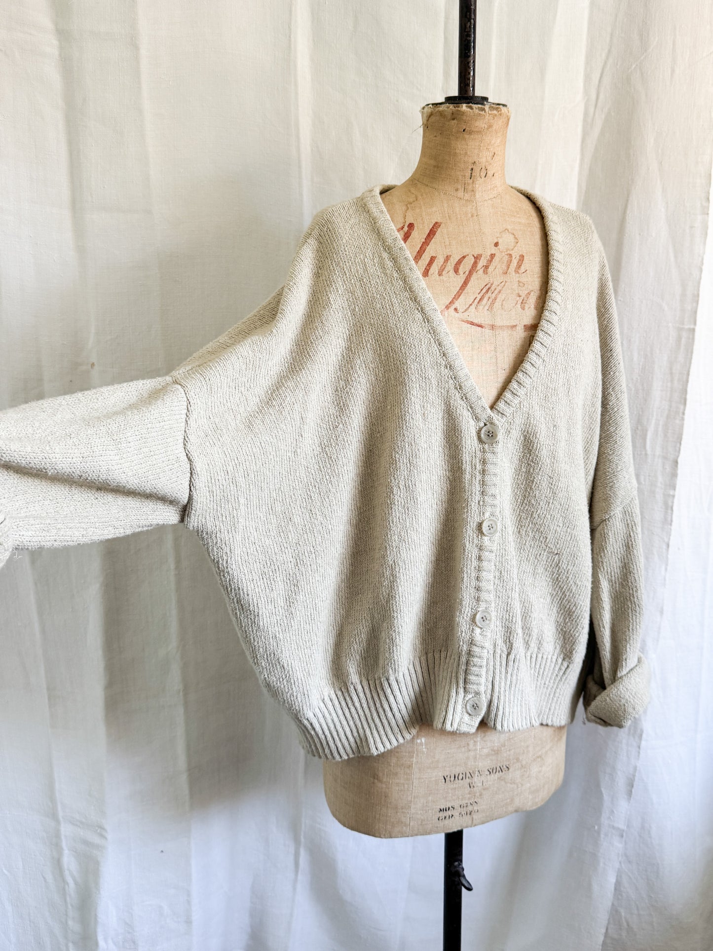 Beaumont Organic Beige Cotton Cardi L