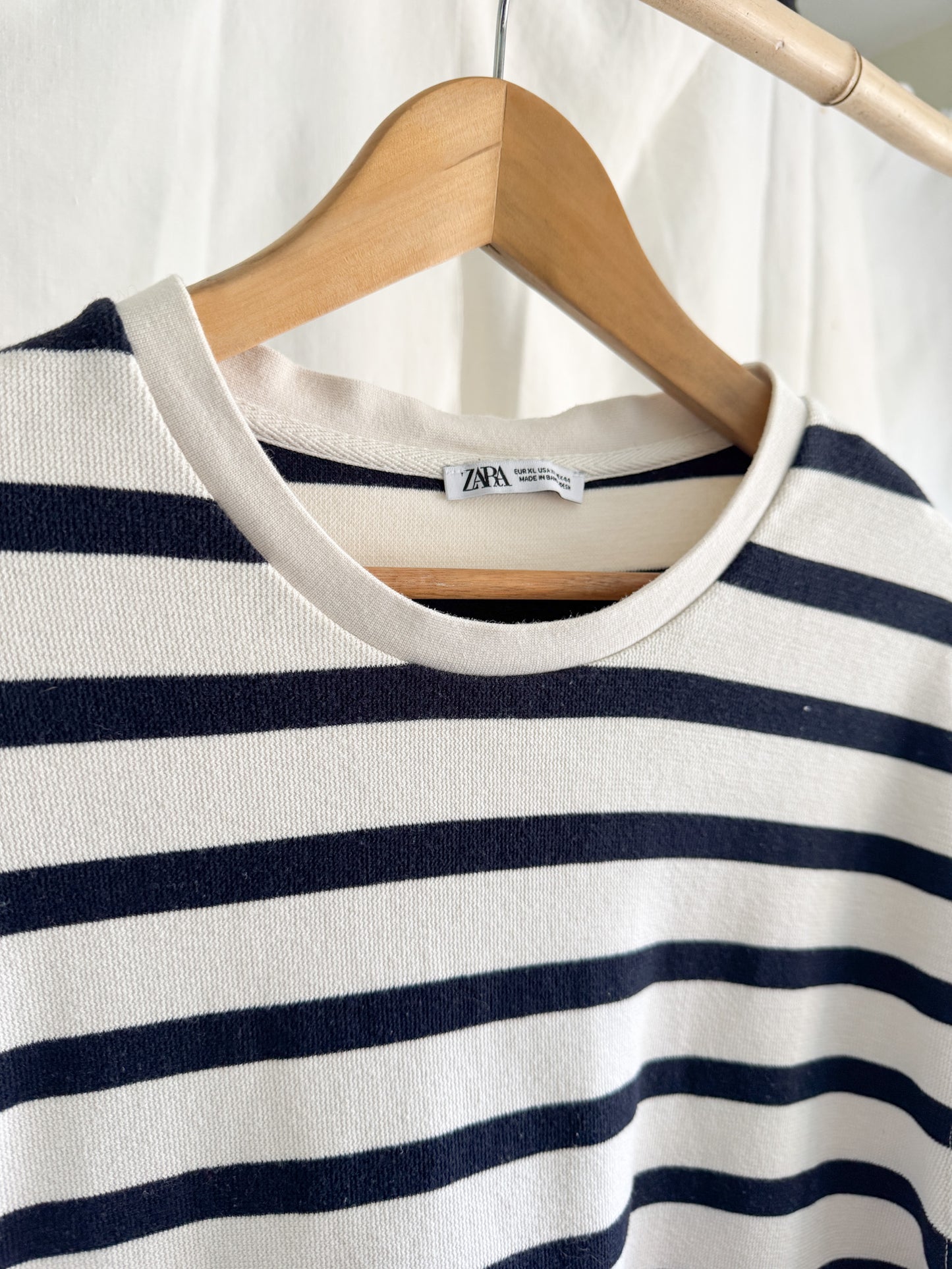 Zara Striped Oversized Tee XL