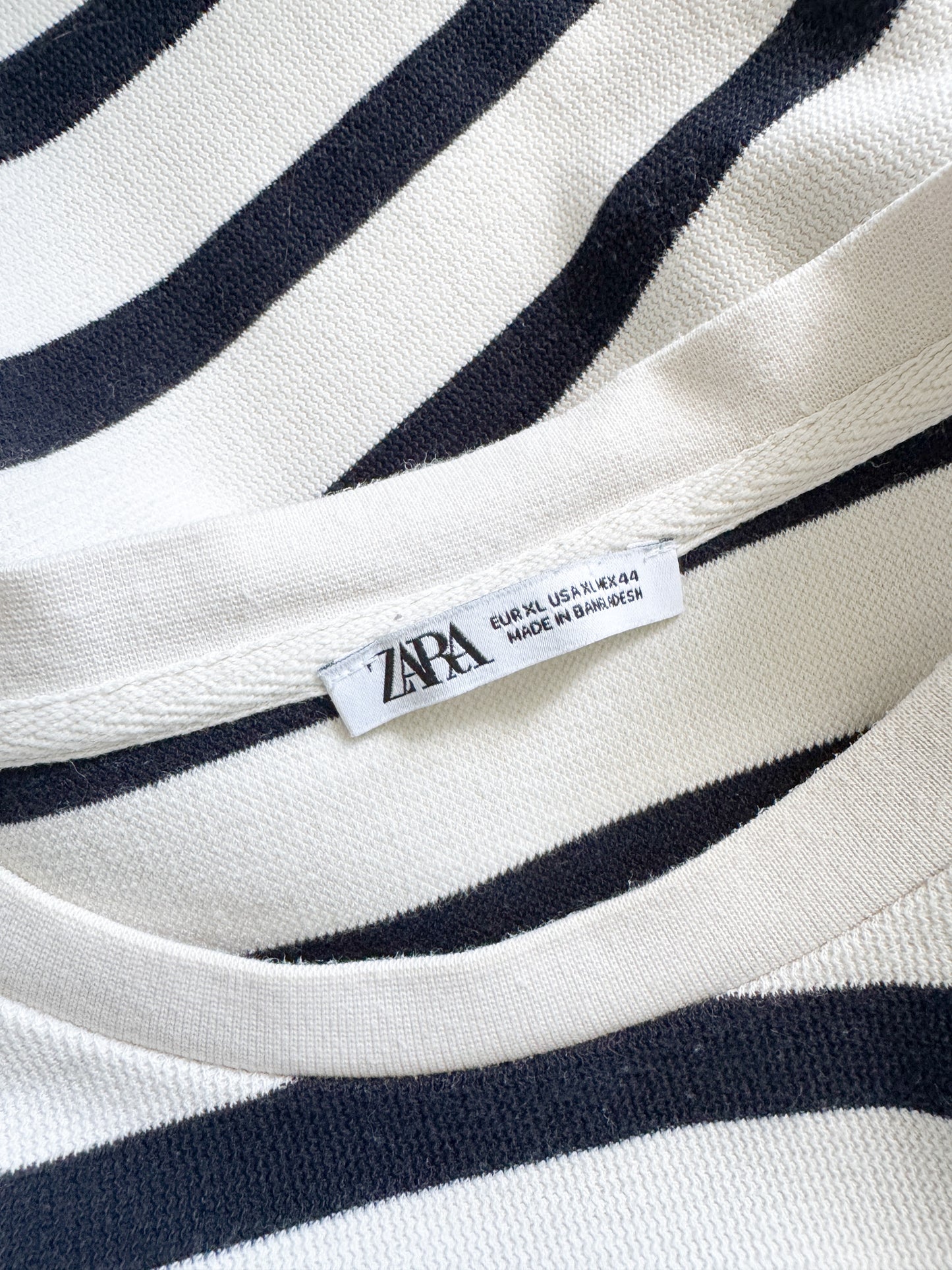 Zara Striped Oversized Tee XL