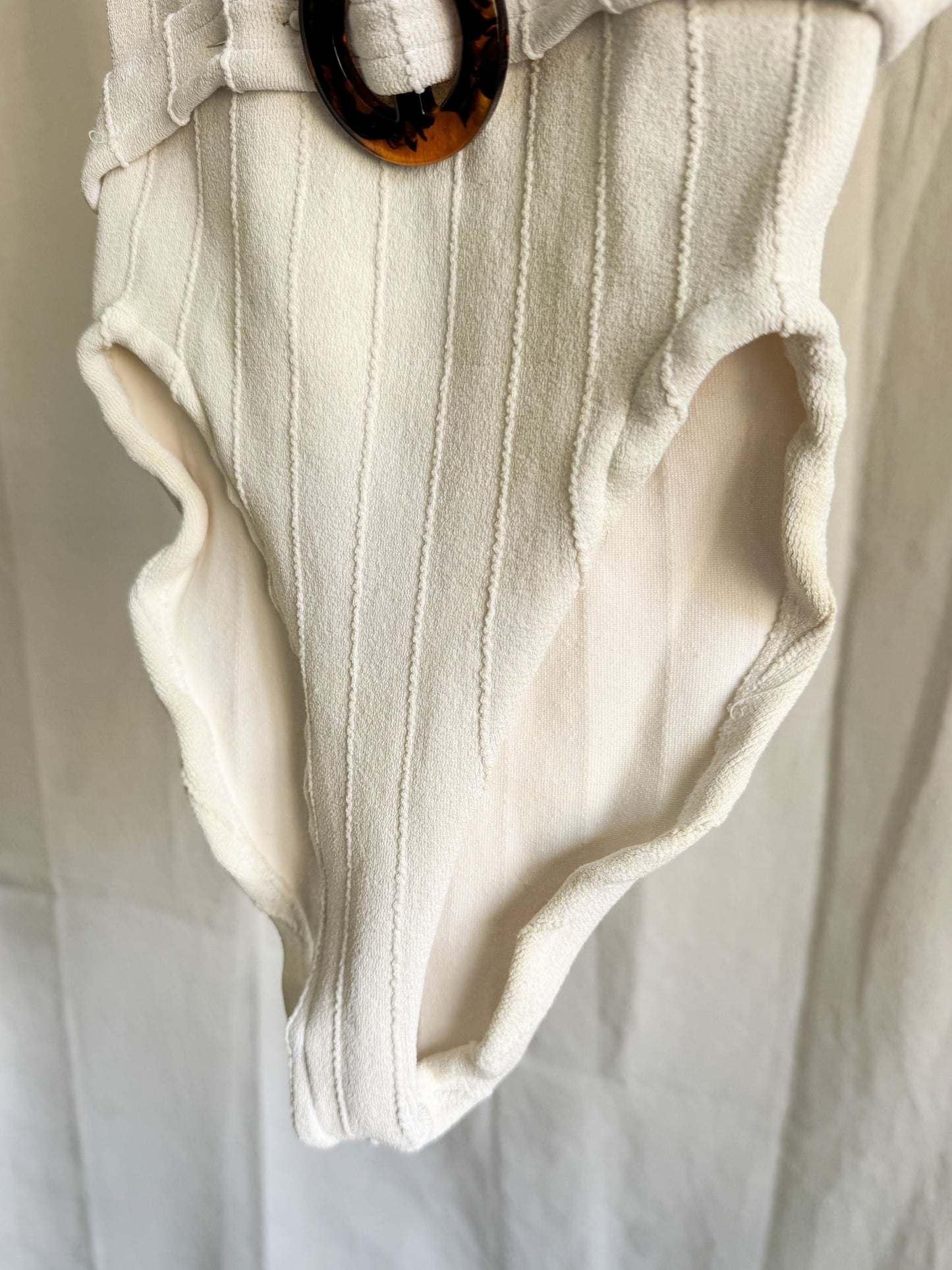 Hunza G White Solitaire Swimsuit OS