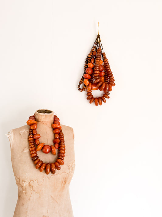 Vintage Phenolic Amber Trade Beads