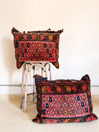 The Zari Antique Afghan Saddlebag Cushions
