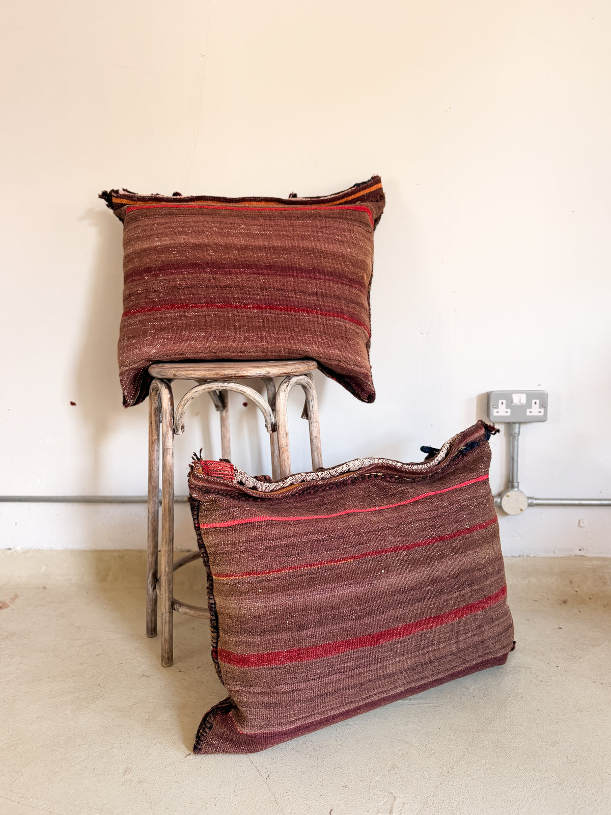 The Zari Antique Afghan Saddlebag Cushions