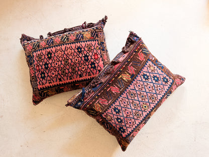 The Zari Antique Afghan Saddlebag Cushions