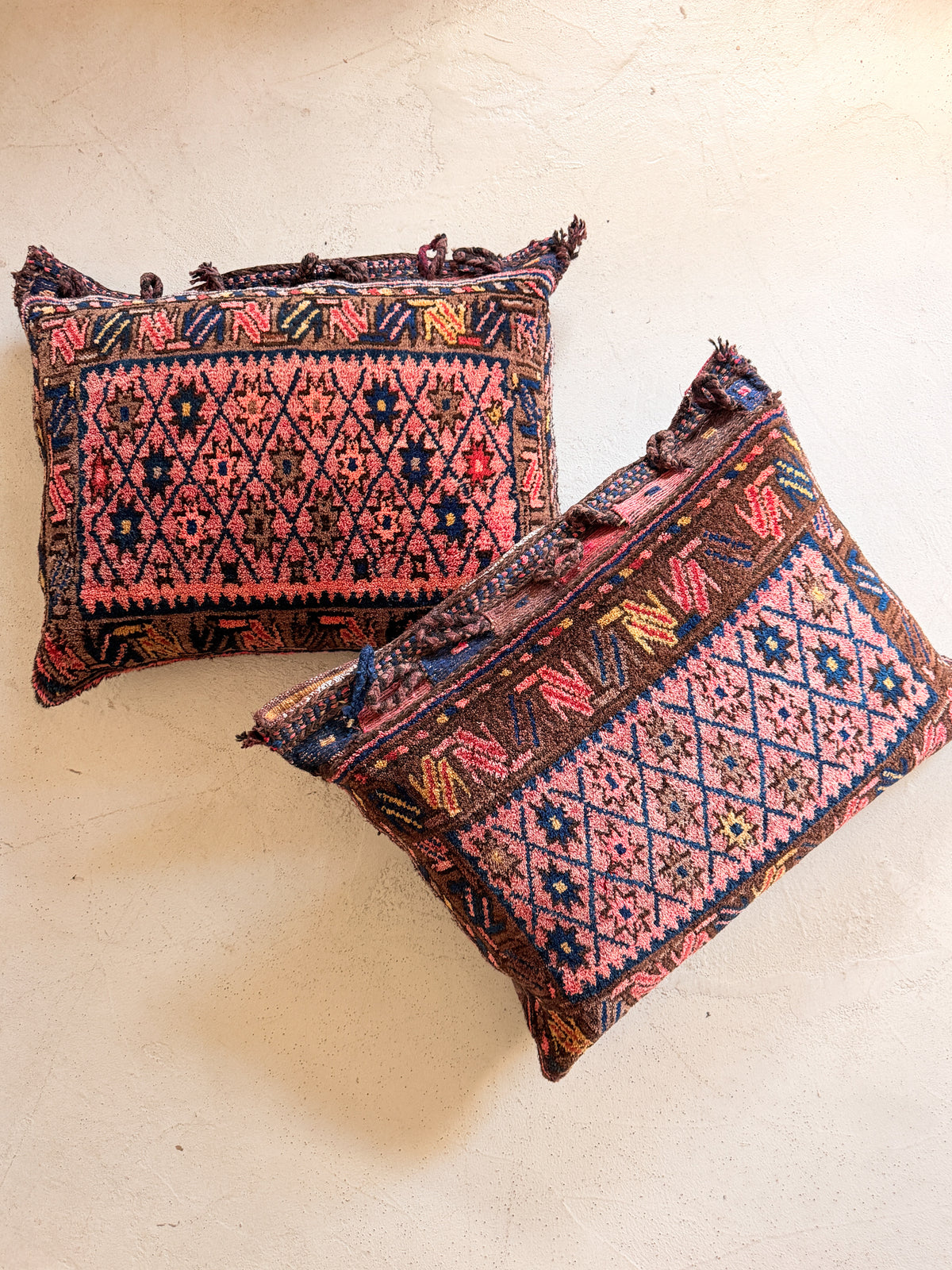 The Zari Antique Afghan Saddlebag Cushions