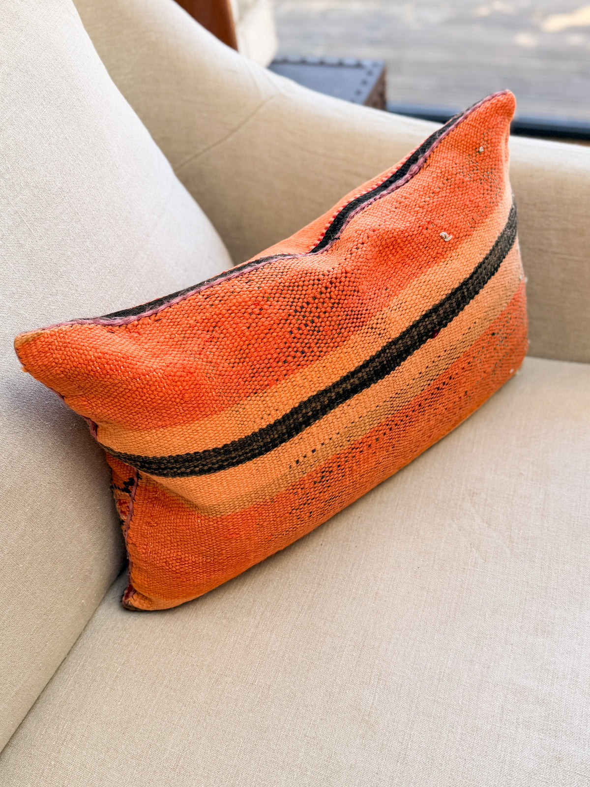 The Saffron Kilim Cushion