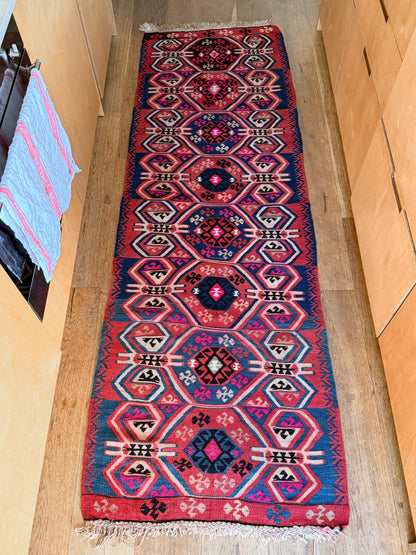 The Leyla Vintage Turkish Kilim Runner