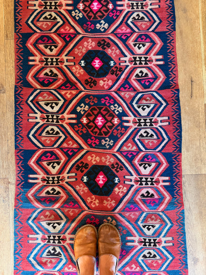 The Leyla Vintage Turkish Kilim Runner