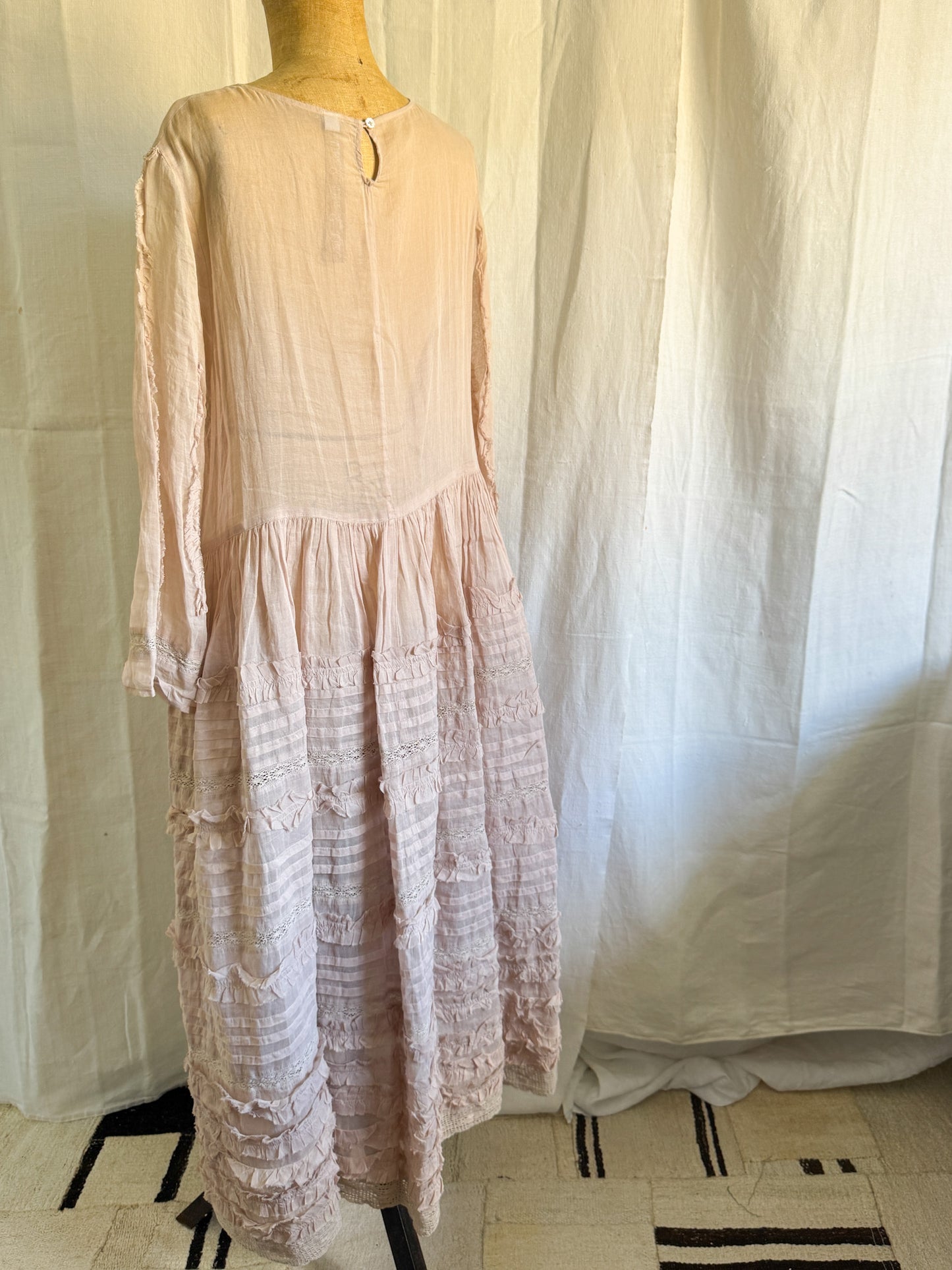 Ewa i Walla Pink Lace Dress Small