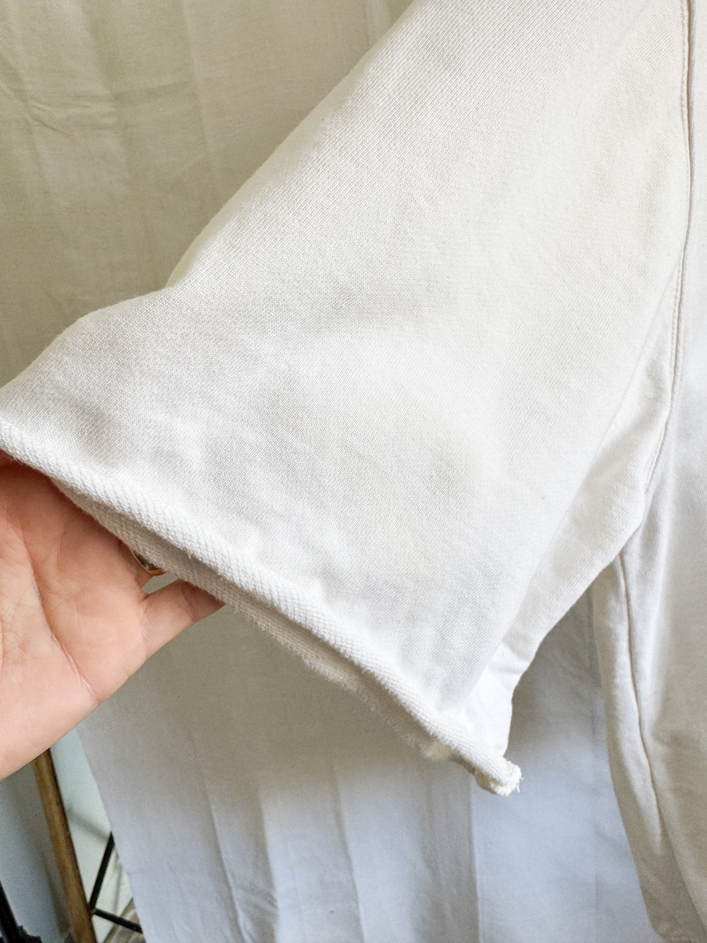 Zara Boxy White Sweat Top L