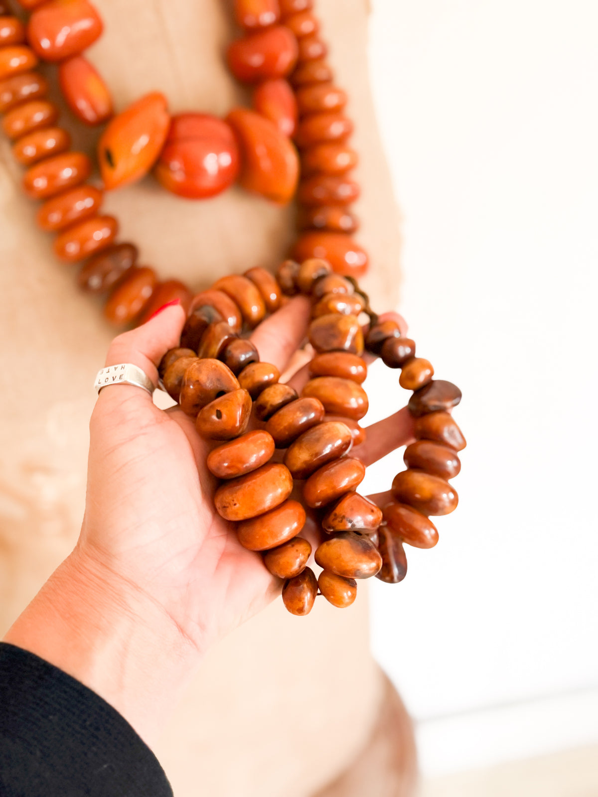 Vintage Phenolic Amber Trade Beads