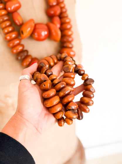 Vintage Phenolic Amber Trade Beads