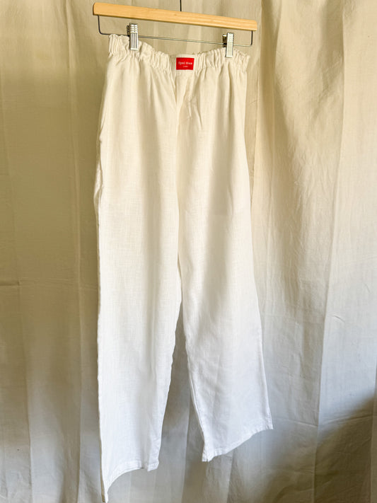 Speltham Red Label White Linen Trousers Small