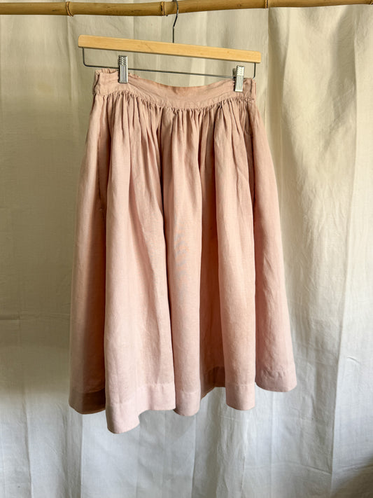Not Perfect Linen Pink Skirt S/M