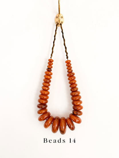 Vintage Phenolic Amber Trade Beads